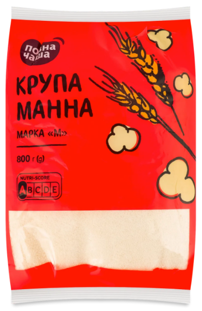 Крупа манна Повна Чаша, 800г